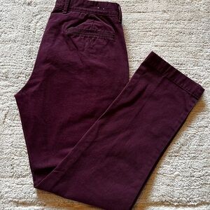 J. Crew Men's Deep Burgundy Chinos